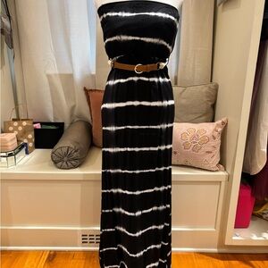 Ya Los Angeles Black and White Strapless Dress
